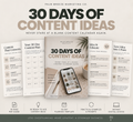 Instant Download | 30 Days of Content Ideas